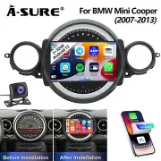 9" Android 13 Stereo Radio for BMW Mini Cooper 2007-2013 Wifi Apple CarPlay +Cam