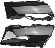 CLZCNQLX Pair Headlight Lens Headlamp Frame Cover Compatible for BMW E46 1998-2001 4 Doors Clear