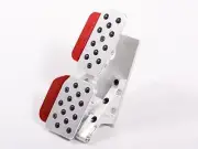 Rennline Rev4 4PC Pedal Set Rubber Grip Silver/Svr For Porsche 991/991.2/981/718
