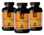 Brain Memory Booster Supplement Supports Maintains Brain Activity Memory 180pls