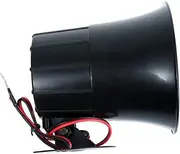 Anneome Car Alarm Horn Durable Motorcycle System Speaker with Sound for Security Applications Black