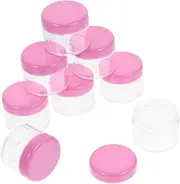 WOONEKY 12pcs Mini Plastic Containers Travel Toiletries Bottles Refillable Cosmetics Jars