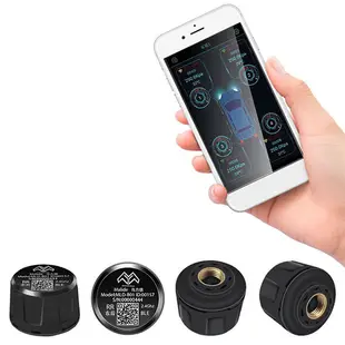 車用胎壓偵測器 汽車胎壓偵測 藍芽無線胎壓監測 安卓/IOS 手機APP監控 智能胎壓傳感器 TPM (6.8折)