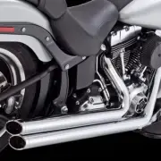 Vance & Hines 17339 Bigshots Staggered Chrome Exhaust for Softail