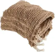 IWOWHERO Luxury Foaming Mesh Soap Saver Bags Jute Material Drawstring Closure for Bath Body Scrubbing