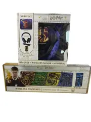 Harry Potter wired graphic keyboard & headset with mouse and pad