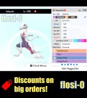 6IV Ultra Shiny Salazzle Pokemon Sword and Shield (Square Shiny)
