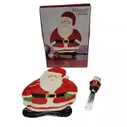 Pfaltzgraff 2 Piece Santa Tidbit Tray with Spreader