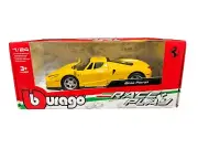 Bburago Race + Play Enzo Ferrari 1/24 Scale Diecast Car (Exclusive Yellow)