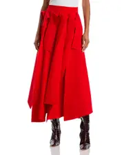 A. w.a. k.e. Mode Pieced Asymmetric Skirt