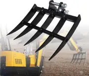 Diggers Metal Backhoe Rake Mini Excavator Attachment Rake For Land Clearing AU