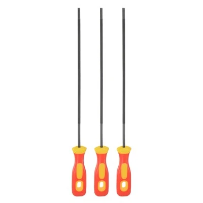 3PCS Chainsaw File 5/32" High Carbon Steel Round Rasp w Plastic Handle