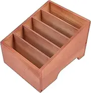 OHPHCALL Wooden Bathroom Organizer Wood Phone Storage Box Desk Storage Container Easy to Use Tidy