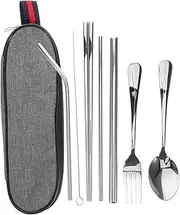 Abaodam 1 Set Multifunctional Stainless Steel Camping Utensil Set Portable Tableware for Backpacking Outdoor Activities Picnics and Family Gatherings Durable and Stylish Design