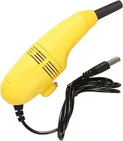Keyboard Vacuum, Computer Vacuum Cleaner ABS Electronic Components Efficient Adsorption USB Powered for Laptop (Yellow)