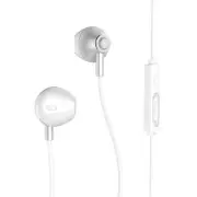 RM-711 Wired Music Earphone Noise Cancelling Fashion HiFi In-Ear Headphone for iPhone Xiaomi SILVER COLOR