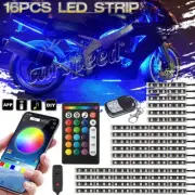 16X Motorcycle LED Light bluetooth APP Neon Glow Body Strip for Harley-Davidson