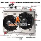 3 ROW Aluminum Radiator For Ford Courier PC 2.6L Ute Petrol 1985-1996 MT SP01