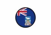 Patch badge print iron on glue flag roundel circle falklands islands