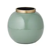 Pilbeam Living Everleigh Lily Pad Antique Metal Vase Flower Display Decor Medium