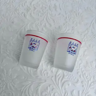 vintage中古日本kamay出品elle磨砂玻璃杯 硝子