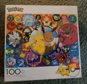Pokemon 100 Piece Jigsaw Puzzle-Nintendo-Pikachu-Eevee- Buffalo Games *NEW*