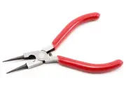 Soft Grip Round Nose Pliers with Side Cutter, 5 Inch Carbon Steel Precision T...