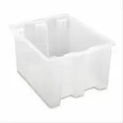 Nest-n-Stack Totes - 19.5"Lx13.5"Wx8"H, Semi Clear 1 ea