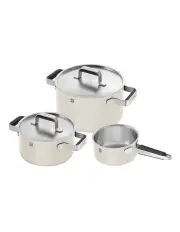 [Zwilling] Pure Ceramic Cookware 3 Pack Set in Ivory
