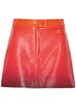 Courrèges Dégradé Vinyl Mini Skirt - Red - 8 8