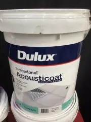 DULUX 15 LITRE PRO ACOUSTICOAT INTERIOR TILE CEILING-FLAT WHITE COLOUR PAINT