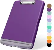 Plastic Clipboard with Storage, 8.5 x 11 Storage Organization A4, Dark Purple