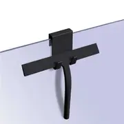Catzon Shower Squeegee with Hook Streak-Free Cleaning for Door Window-Black