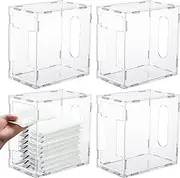 Domensi 4 Pieces Breast Milk Freezer Storage Organizer Breast Milk Storage Tower Clear Acrylic Breastmilk Storage Container Bags Reusable Breastfeeding Accessories Fridge, 8.3 x 8.3 x 5 inch