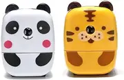 Panda Hand Crank Manual Pen Cutter Tool Pencil Sharpener Sharpener Pencil Cartoon Stationery T4V8 Anim Gift Supplies Kids