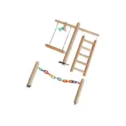 Parrot Chewing Toy Hanging Swing Pet Playstand Birds Tearing Gnawing