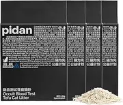 pidan Tofu Cat Litter with Occult Blood Test,Clumping,Flushable,Ultra Absorbent and Fast Drying, 100% Natural Ingredients Litter,Solubility in Water,Really Dust-Free,Less Scattering (2.4Kg x 4 Bag)