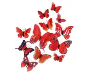 Sticker Decals Butterfly Shape Magnetic PVC 3D Stereo Refrigerator Decoration Room Decor-5#