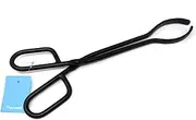 Black Heavy Duty Cast Iron Fire Place Log Tongs for Indoor Fire/Fire Pits Accessories/Tongs for Outdoor Stove/Long Logs Tweezers/Firewood Tongs/Campfire Tongs