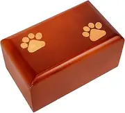 VANZACK Pet Ash Wooden Urn for Dogs and Cats Lightweight Cremation Keepsake Box for Pet Ashes Natural Style Memorial Urn for Home Display