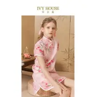 在飛比找ETMall東森購物網優惠-IVY HOUSE常春藤兒童裝女童連衣裙2023夏新款 中式