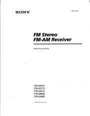 Sony STR-D660Z Amplifier / Receiver Owners Instruction Manual