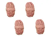 Pack of 4 LIGHT PINK Waxed Linen Cotton Jewelry Cord 1mm Craft Thread 100 yds