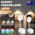Rechargeable Wall Desk Lamp Decor PIR Motion Sensor LED Night Light Sunset Lamp