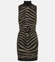 [Balmain] Balmain Zebra-print minidress UK 14 multicoloured