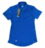 adidas Golf Shirt Womens XS Climalite Short Sleeve Performance Polo Solid Blue