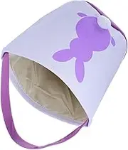 ULDIGI Easter present Bag with Bunny Design Lightweight Handheld Treat Bags for Easter Egg Hunts for Candy Snacks and Adorable