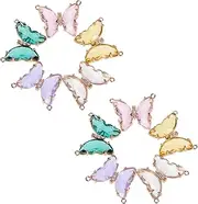 [Ipetboom] 10pcs Metal Butterfly Pendants for Diy Jewelry Making Semi-finished Charms Earrings Necklaces Bookmarks Keychains