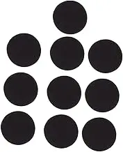 SEWOART 20 Set Hook Loop Tape Dots Round Self Adhesive Stickers with Strong Mounting Power Removable and Reusable for Home Office Crafting and Organization Black