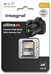 Integral 512GB SD Card 4K Ultra-HD Video Premium High Speed Memory Card SDXC Up to 100MB/s SDXC V30 UHS-I U3 Class 10 SD Memory Card